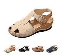 TianWlio Sandali con zeppa da donna estivi, sandali con piattaforma antiscivolo, traspiranti, espadrillas, nudo piedi, comfort, punta aperta per il tempo libero con tacco scarpe, bianco, 41 EU