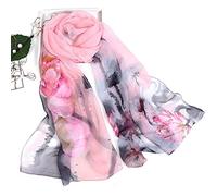 TianWlio Sciarpa da donna leggera e morbida stampata a fiori vintage sciarpa lunga impacchi multiuso stola chic protezione solare estate spiaggia girocollo bandana per tutta la stagione, e, Taglia