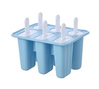 TianWlio Stampo per ghiaccio sul manico in silicone, senza BPA, per compresse di ghiaccio, in silicone, per pasticceria, produttore di bastoncini per gelato, Ice 6, stampo in silicone (blu, taglia