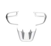 Tianwu03 Adatto for Jeep Compass 2017-2020 Accessori Auto Interni Volante Pannello Pulsante Decorazione Copertura Adesivo(Abs silver)