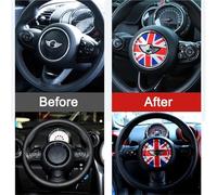 Tianwu03 Adatto for Mini Cooper R55 R56 R60 R61 F55 F56 F60 Clubman Countryman Accessori Auto Volante Centro Adesivo Auto(PURPLE)