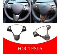 Tianwu03 Adatto for Tesla Model 3 2016-2022, Model Y 2019-2022, pulsanti sul volante dell'auto, pannello adesivo, accessori di rivestimento.(Peach pattern)