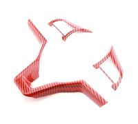Tianwu03 Adesivo for la copertura dei pulsanti del volante dell'auto, adatto for Nissan Qashqai J11, Dualis 2, X-trail, Xtrail T32, 2018-2021.(3 6 9 clock red)