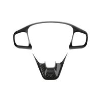 Tianwu03 Copertura del pannello del volante adatta for Ford Fiesta MK8 2017-2021 for Ford Focus MK4 2019-2023 Cornice del pulsante di controllo dello sterzo dell'auto(Carbon Fiber Black)