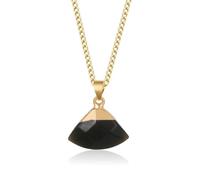TIANXIAOQWE Accessori per collana con ciondolo in pietra a forma di ventaglio, 45cm, Pietra Legno, Cristallo