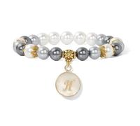 TIANXIAOQWE Bracciale da donna con ciondolo in pietra naturale semplice da uomo e da donna, 19 cm, Pietra Legno, cristallo