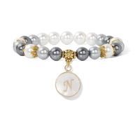 TIANXIAOQWE Bracciale da donna con ciondolo in pietra naturale semplice da uomo e da donna, 19 cm, Pietra Legno, cristallo