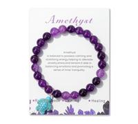 TIANXIAOQWE Bracciale maschio con ciondolo a forma di tartaruga con perline turchesi, 19 cm, Pietra Legno, cristallo