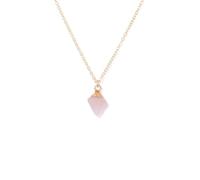 TIANXIAOQWE Ciondolo in polvere di pietra naturale europea e americana semplice catena stile spiaggia, accessori collana, catena clavicola, Pietra Legno, Cristallo