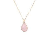 TIANXIAOQWE Ciondolo in polvere di pietra naturale europea e americana semplice catena stile spiaggia, accessori collana, catena clavicola, Pietra Legno, Cristallo