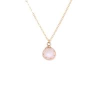 TIANXIAOQWE Ciondolo in polvere di pietra naturale europea e americana semplice catena stile spiaggia, accessori collana, catena clavicola, Pietra Legno, Cristallo