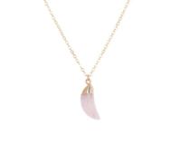 TIANXIAOQWE Ciondolo in polvere di pietra naturale europea e americana semplice catena stile spiaggia, accessori collana, catena clavicola, Pietra Legno, Cristallo
