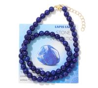 TIANXIAOQWE Collana con perline in pietra da 6 mm, design femminile, catena regolabile per la clavicola della migliore amica, Pietra, Quarzo