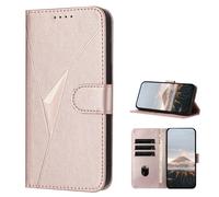 TIANYUE Cover per Honor X6c, PU in Pelle con Wallet Card, Magnetica Flip Custodia con Funzione Supporto per Honor X6c-Oro rosa