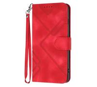 TIANYUE Cover ZTE nubia Neo 3 5G, Flip Custodia Pelle retrò PU, Magnetica Portafoglio con Funzione Supporto Slot Schede Flip Case per ZTE nubia Neo 3 5G-Rosso