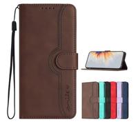 TIANYUE Cover ZTE nubia Neo 3 GT 5G, Flip Custodia Pelle retrò PU, Magnetica Portafoglio con Funzione Supporto Slot Schede Flip Case per ZTE nubia Neo 3 GT 5G-Marrone