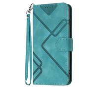 TIANYUE Cover ZTE nubia Neo 3 GT 5G, Flip Custodia Pelle retrò PU, Magnetica Portafoglio con Funzione Supporto Slot Schede Flip Case per ZTE nubia Neo 3 GT 5G-Azzurro