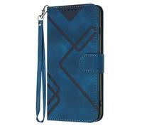 TIANYUE Cover ZTE Nubia Red Magic 10 Air, Flip Custodia Pelle retrò PU, Magnetica Portafoglio con Funzione Supporto Slot Schede Flip Case per ZTE Nubia Red Magic 10 Air-blu navy