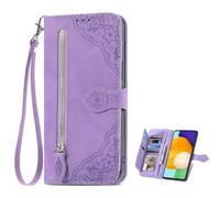 TIANYUE Custodia a Portafoglio per Oukitel C59/C59 Pro, PU Pelle Premium Portafoglio Custodia con Slot per schede, Cerniera Magnetica Flip Stand Cover per Oukitel C59/C59 Pro-Viola