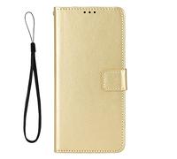 TIANYUE Custodia per Blackview Color 6, Flip Custodia Pelle retrò PU, Magnetica Portafoglio con Funzione Supporto Slot Schede Flip Case per Blackview Color 6-Oro
