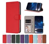 TIANYUE Custodia per Oneplus 13R 5G, custodia retro in pelle PU con slot per schede,con funzione di supporto per Oneplus 13R 5G-Rosso