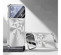 TIANYUE Custodia per Oppo Find X9s Pro, Compatibile con Mag-Safe, Cover con protezione lente integrata e funzione supporto per Oppo Find X9s Pro-Argento