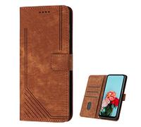TIANYUE Flip Custodia per Honor X6c, Custodia a Portafoglio in Pelle PU con Slot per Carte Chiusura Magnetica Case per Cavalletto per Honor X6c-Marrone