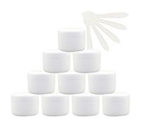 TIANZD 24 Pezzo 50 ml Barattoli in Plastica Bianco Contenitori Barattolo Vuoto Barattoli Piccoli con Coperchio Barattoli Cosmetico Contenitore per Prodotti di Cosmetica