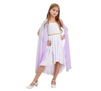 TiaoBug Abito da Dea Greca Romana Antica Bambina Vestito Dea Greca Atena Ragazza Vestito da Danza Contemporanea Lirica Classica Abtio Carnevale Halloween Festa a Tema Lanvanda 7-8 Anni