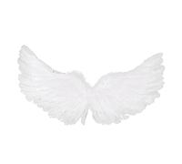 TiaoBug Ali con Piume da Angelo per Bambini Unisex Ali di Fata Bianche Mini Ali Wings Accessori per Halloween Cosplay Carnevale Festa Partito Party Regalo di Compleanno Bianco B 80x40cm