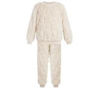 TiaoBug Pigiama Bambina Bimba Pile Invernale Set Pigiama di Flanella Caldo Bambino Autunno Inverno Abbigliamento da Casa Pajama Set Biancheria da Notte, 12 Mesi-14 Anni Beige 9-10 Anni