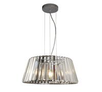 Tiara 5Lt Pendente a Semi-Incasso - Metallo Cromato e Vetro Trasparente