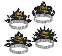 Tiara brillante di Capodanno nero e oro - 1 pezzo