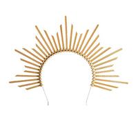 Tiara corona di gioielli per capelli per donne 1 pcs fascia per la testa della corona Accessori per capelli a aono dorati Mary Halo Dea Crown Crown Wedding Cesta di Halloween Cosplay copricapo