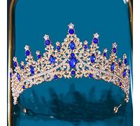 Tiara corona di gioielli per capelli per donne barocche criminam multicolore corona per donne feste matrimoniale per matrimoni Vintage Bridal Bridal Rhinestone Crown Capelli Accessori per capelli