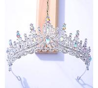 Tiara corona di gioielli per capelli per donne barocche Croona di tiara cristallina multicolore per donne feste di nozze per matrimoni Vintage Bridal Bridal Rhinestone Crown Capelli Accessori per