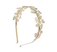 Tiara corona di gioielli per capelli per donne color oro foglia di nozze corona tiara sposa accessori per capelli a cerchio Accessori per donne gioielleria