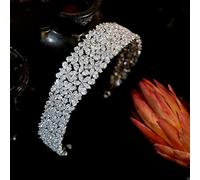 Tiara corona di gioielli per capelli per donne corona da sposa in oro rosa tiara ghigno tiara garbamiglia in oro corona femminile, accessori per capelli, oro rosa ， argento