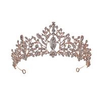 Tiara corona di gioielli per capelli per donne fatte a mano Rose Gold Bride Princess Tiara Crown for Wedding Women Bride Street Gioielli Accessori per capelli