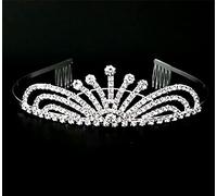 Tiara corona di gioielli per capelli per donne Gioielli Principessa Girls Tiara Crown Rhinestone Crystal Wedding Crown Birthday Accessori di compleanno di Gagalu (Colore: 16)