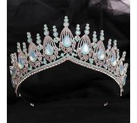 Tiara corona di gioielli per capelli per donne grandi diademi e corone per la sposa delle fasce barocche barochere re e regine corone caduta d'acqua goccia di rinestone disegni a bande per