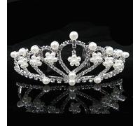 Tiara corona di gioielli per capelli per donne Principessa Queen Crown Diadem Tiara da sposa barocca e corone Accessori per capelli per capelli Chiesa di cristallo da sposa (colore: 1)