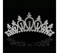 Tiara corona di gioielli per capelli per donne Principessa Queen Crown Diadem Tiara da sposa barocca e corone Accessori per capelli per capelli Chiesa di cristallo da sposa (colore: 8)
