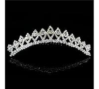 Tiara corona di gioielli per capelli per donne Principessa Queen Crown Diadem Tiara da sposa barocca e corone Accessori per capelli per capelli Chiesa di cristallo da sposa (Colore: 7)