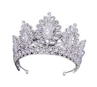 Tiara corona di gioielli per capelli per donne tiade e corone rosa Diadem Redy Royal King Full Circle Ornaments Bridal Wedding Hair Gioielli Accessori Gioielli Gioielli Rose Redmutil