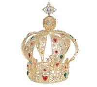 Tiara corona di gioielli per capelli per donne Tiara barocche e corone Retro Metal Round Heads King e regina Principessa Diadem Pageant Party Party Accessori per capelli