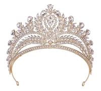 Tiara corone per donne regina nuziale festa nuziale grande corona capelli vestito gioielli accessori, Cristallo lega metall Cristallo