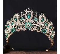 Tiara da donna con strass e fiori, per feste, sposa, sposa, accessori per capelli