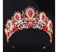 Tiara da donna con strass e fiori, per feste, sposa, sposa, accessori per capelli
