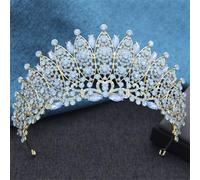 Tiara da donna con strass per sposa, feste, concorsi di nozze, gioielli, fasce per capelli, accessori blu opale